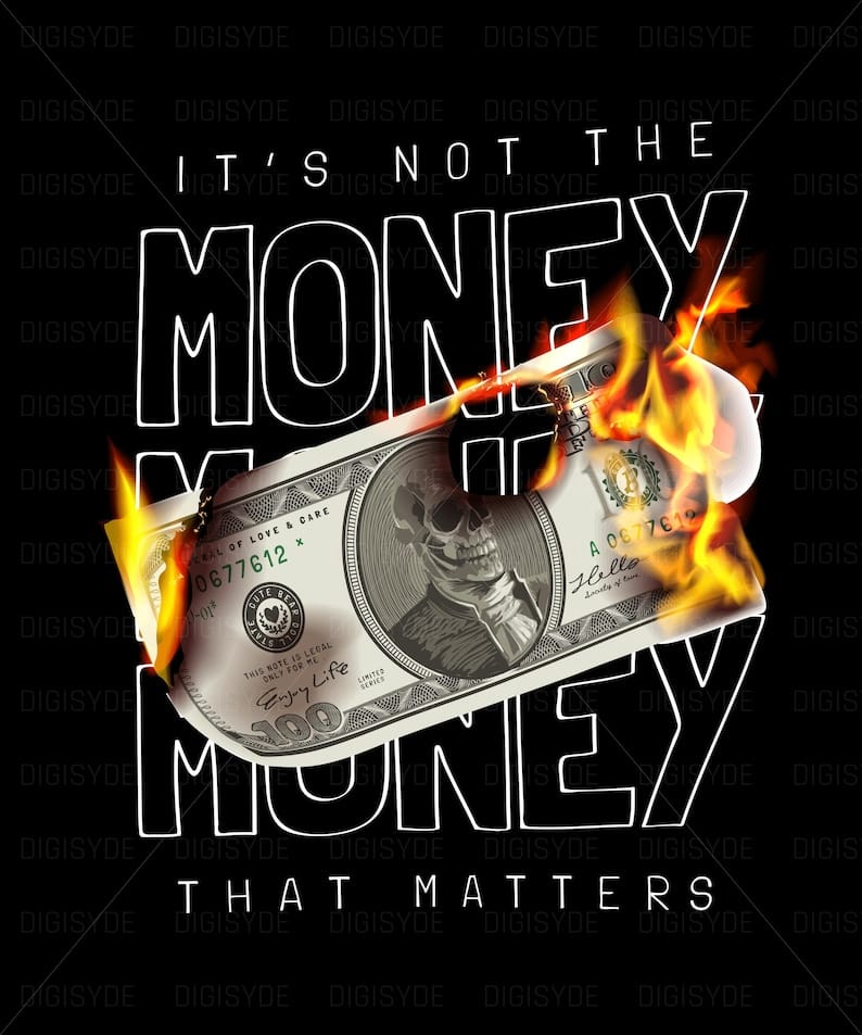 Burning Money – Premium Graphic T-Shirt
