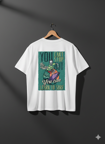 Retro Surf Skull Graphic T-Shirt