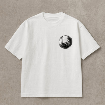 Sidhu Moose Wala Oversized White T-Shirt – Minimal Chest Logo