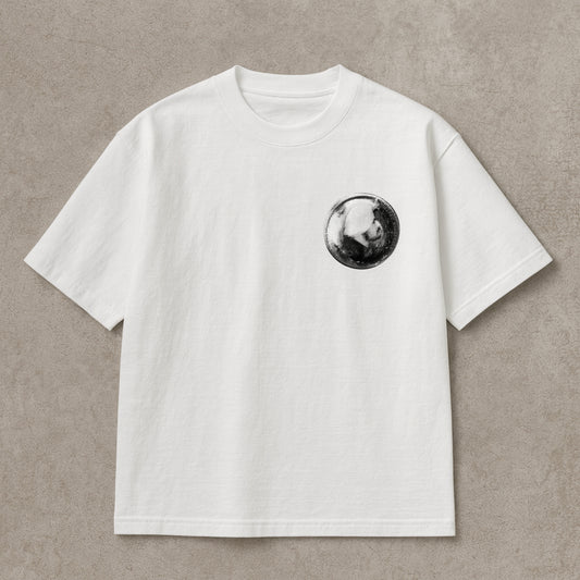 Sidhu Moose Wala Oversized White T-Shirt – Minimal Chest Logo